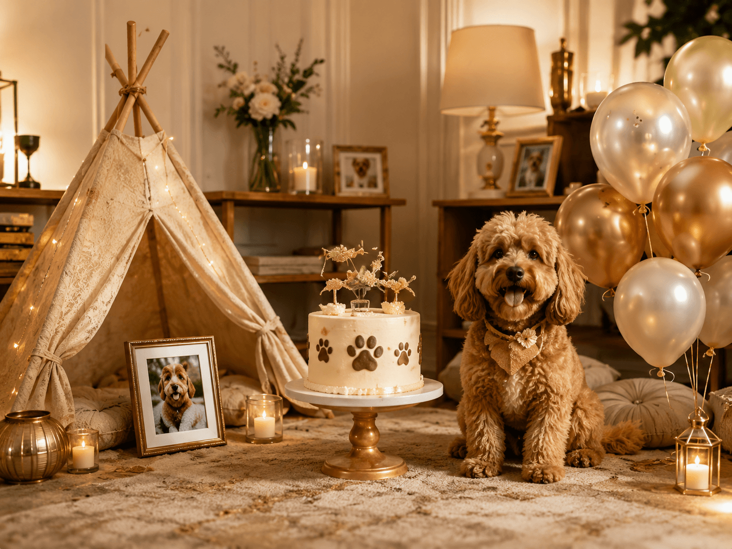 Fiesta boutique para mascotas en casa
